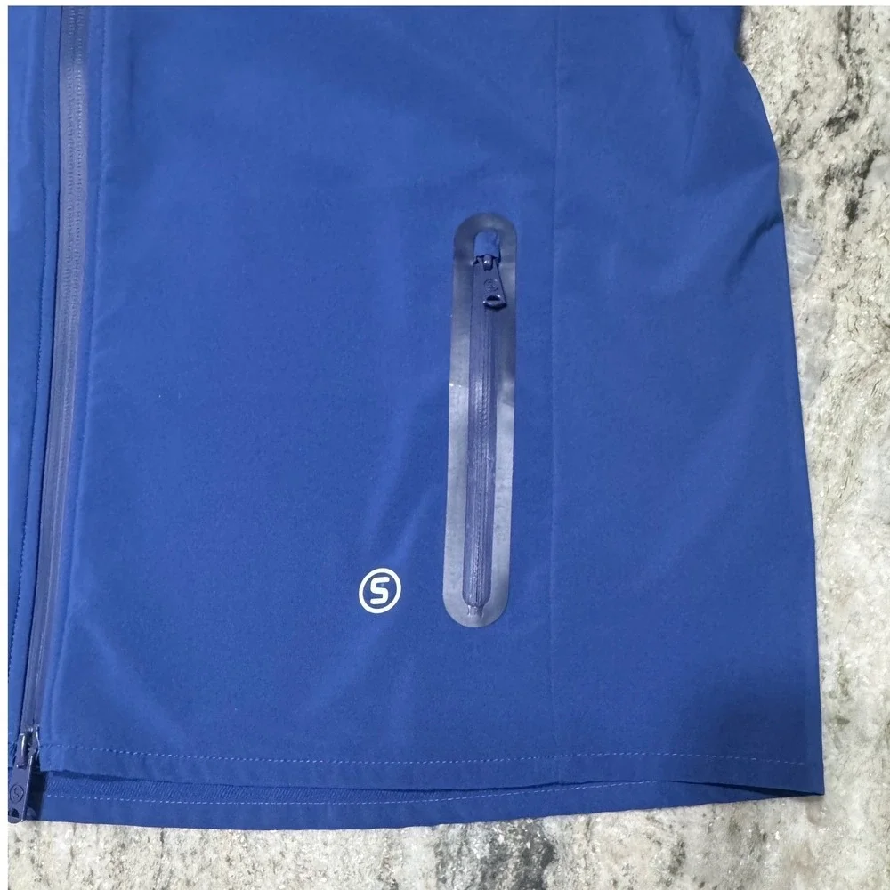 Stitch Golf Vest Mens Large Blue Full Zip SWS Weather System 211SA Performance